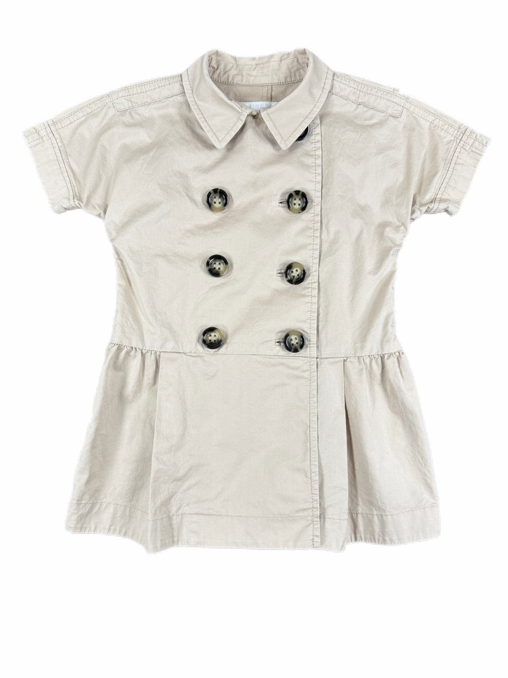 BURBERRY Girls Short Sleeve Trench Dress - 2T